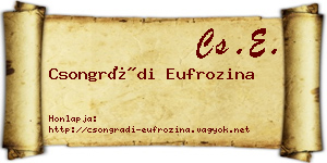 Csongrádi Eufrozina névjegykártya